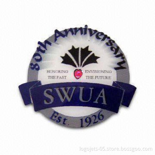 Glow-in-the-Dark Metal Pins, Badges and Emblem, Available in Different Types of Finishes